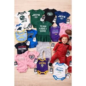 NFL Baby Clothes Lot 20pc NWT Reseller Profit Bundle